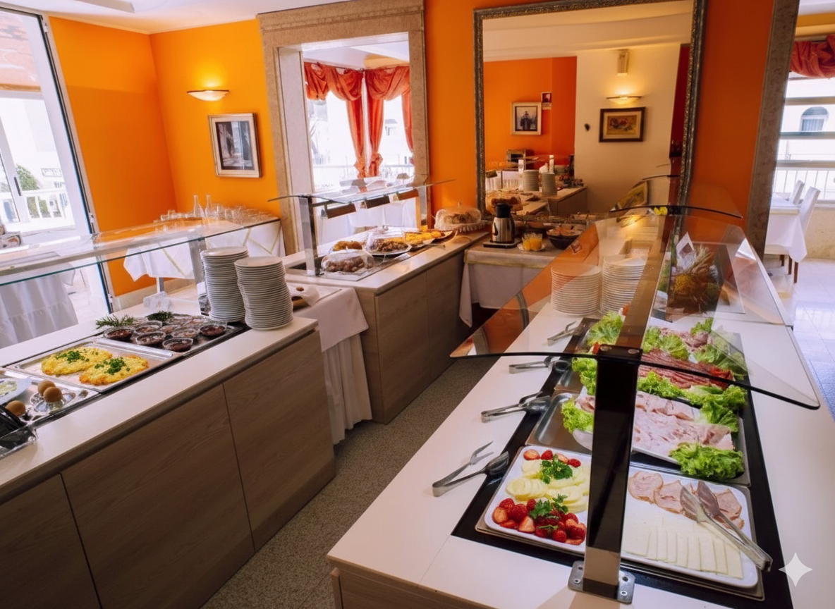 Restaurace hotelu Margherita v Lido di Jesolo v Itálii