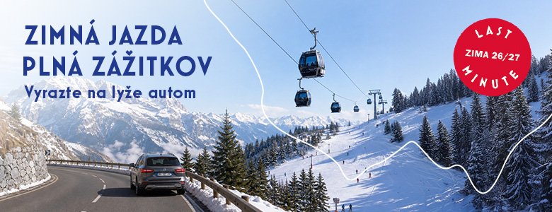 Lyže - půlený banner