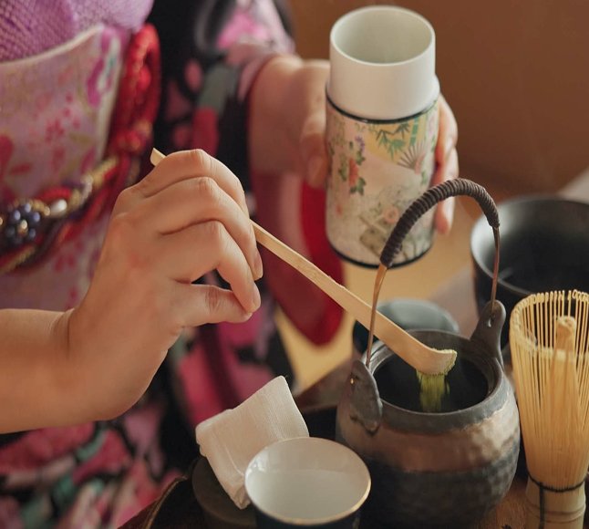 Japońska ceremonia picia herbaty 