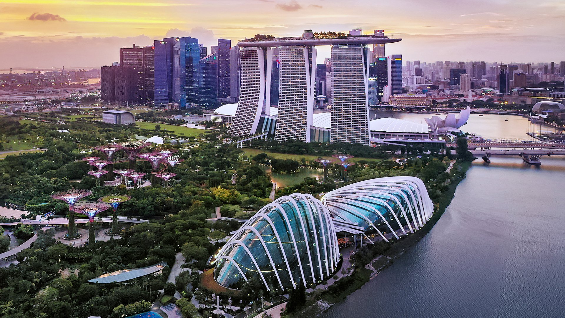 Singapur z lotu ptaka