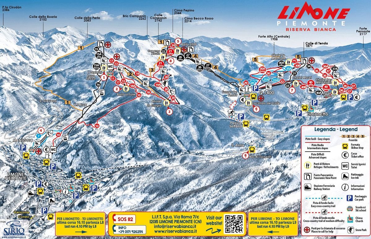 Mapa Limone piemonte