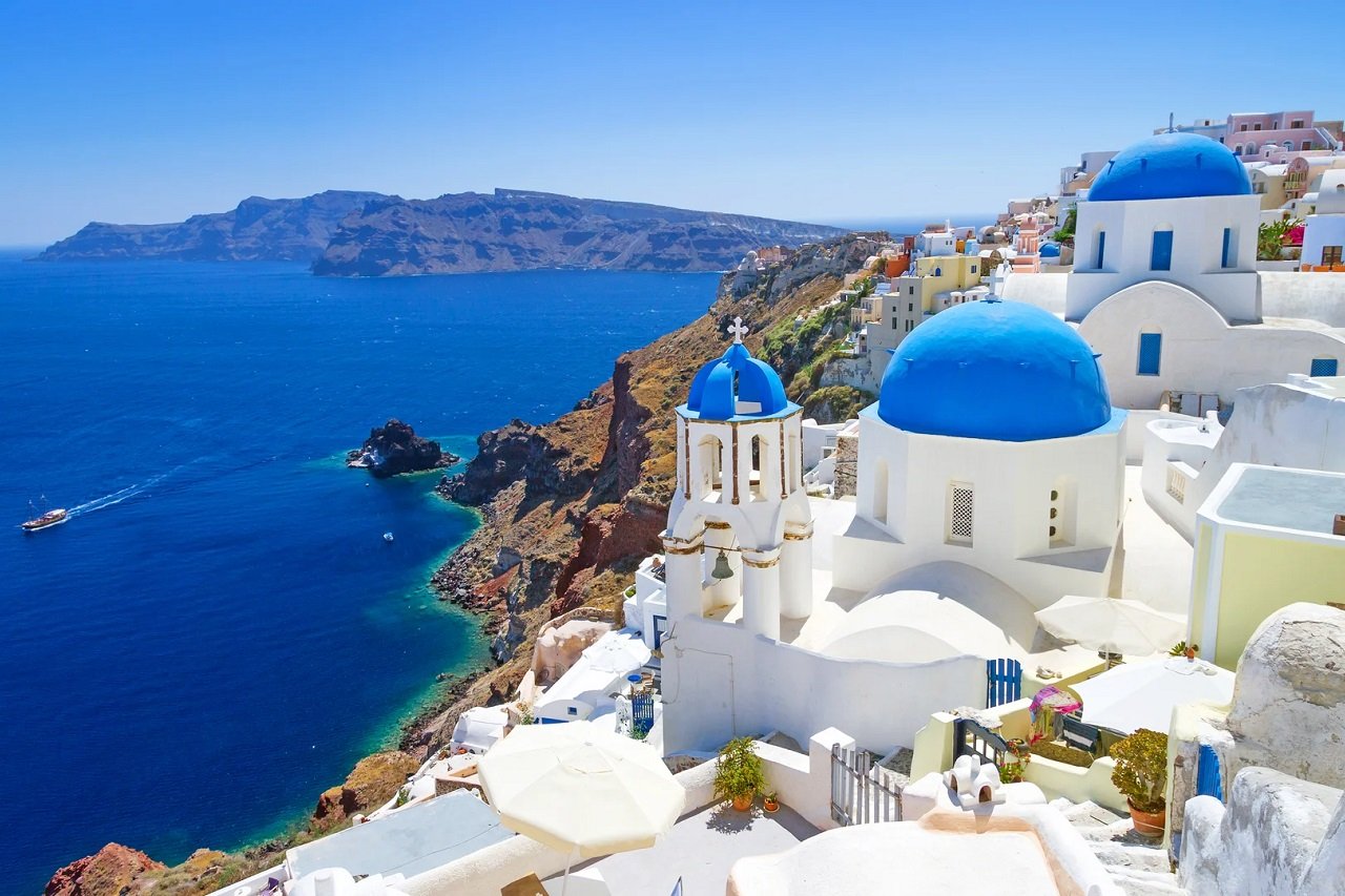 SANTORINI BŁĘKIT I BIEL CYKLAD