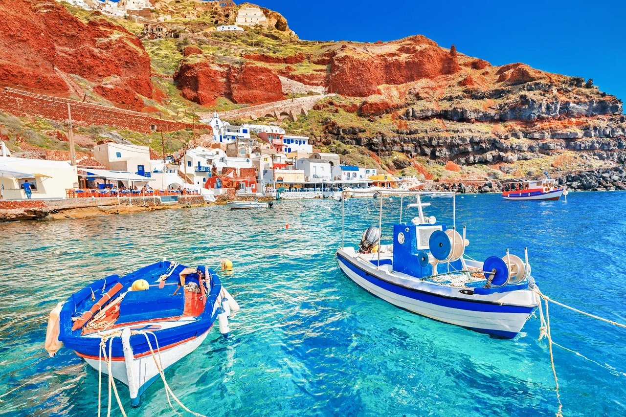 SANTORINI BŁĘKIT I BIEL CYKLAD