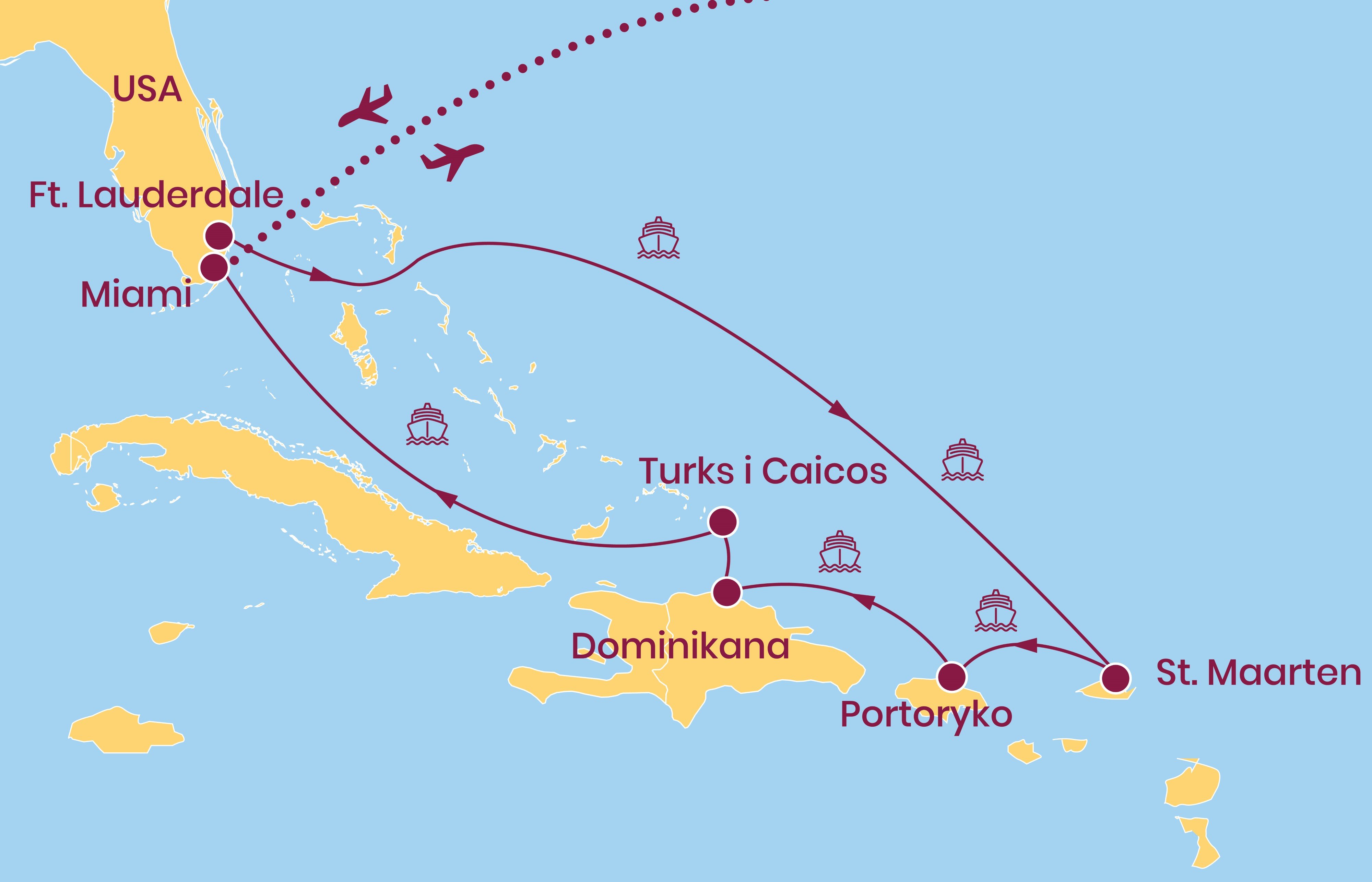 FT. lAUDERDALE St Marteeen Portoryko Dominikana Turks i Caisons.jpg