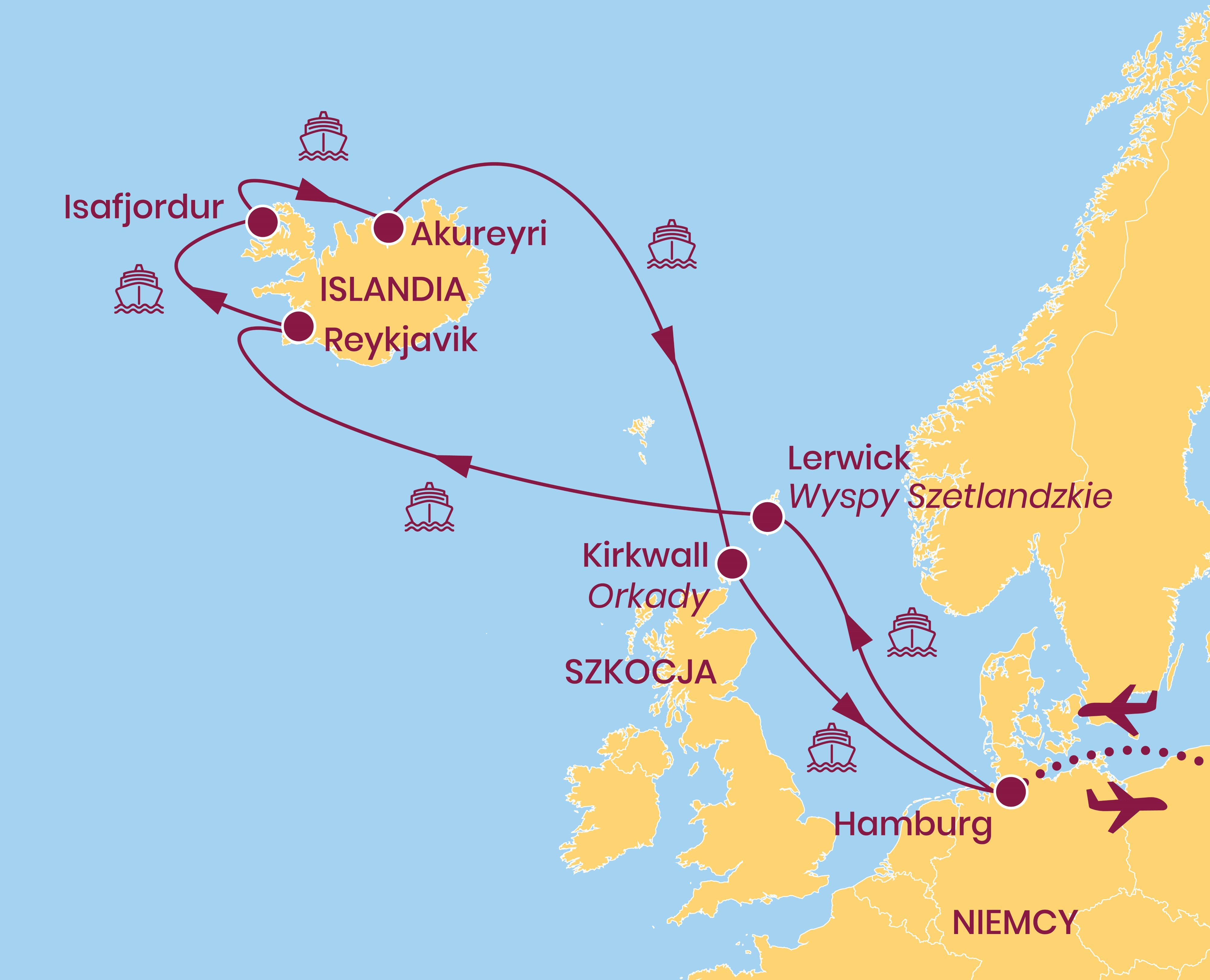 mapa rejsu