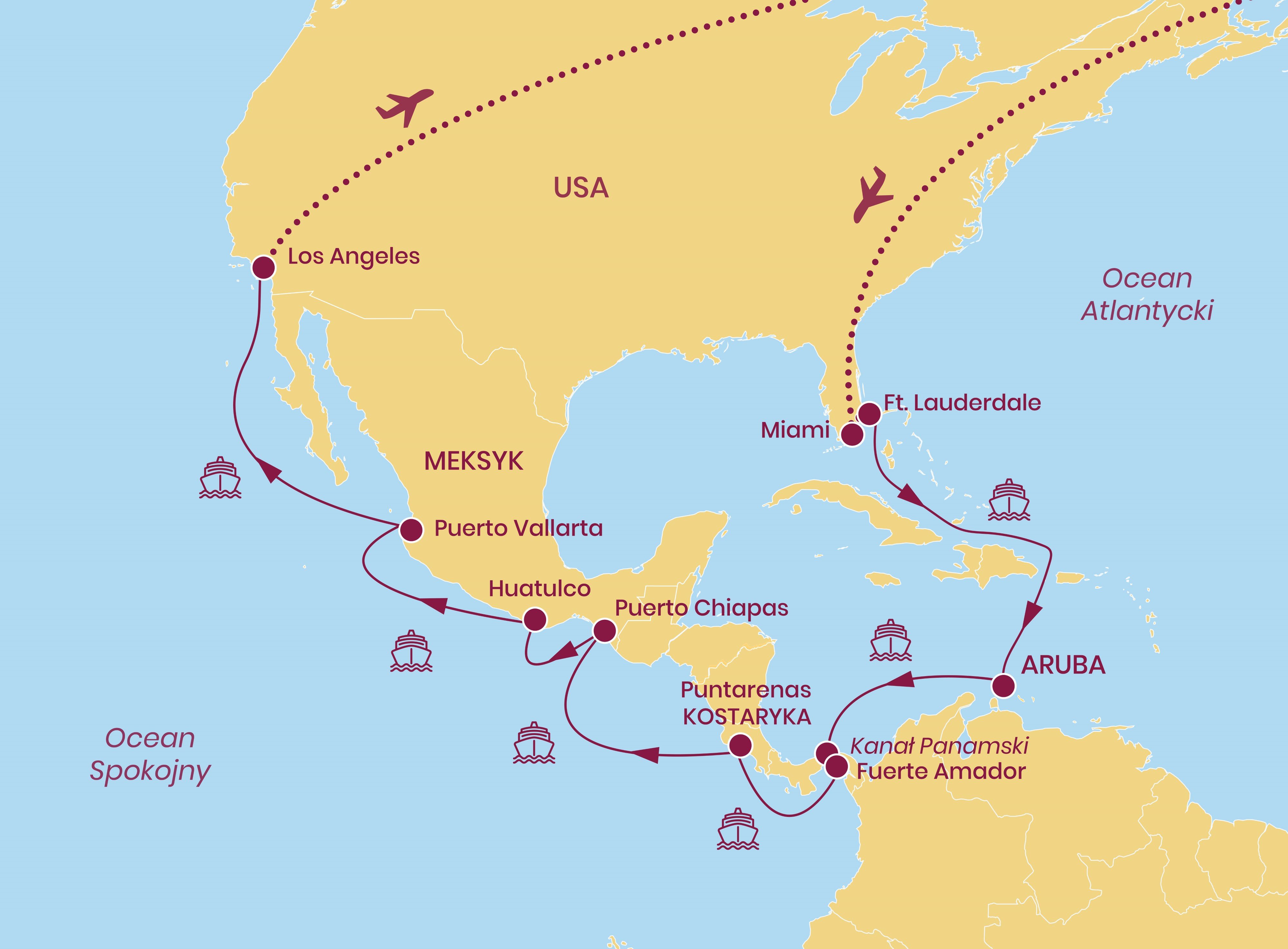 Rej pomiędzy Oceanami - MIAMI - LA.jpg