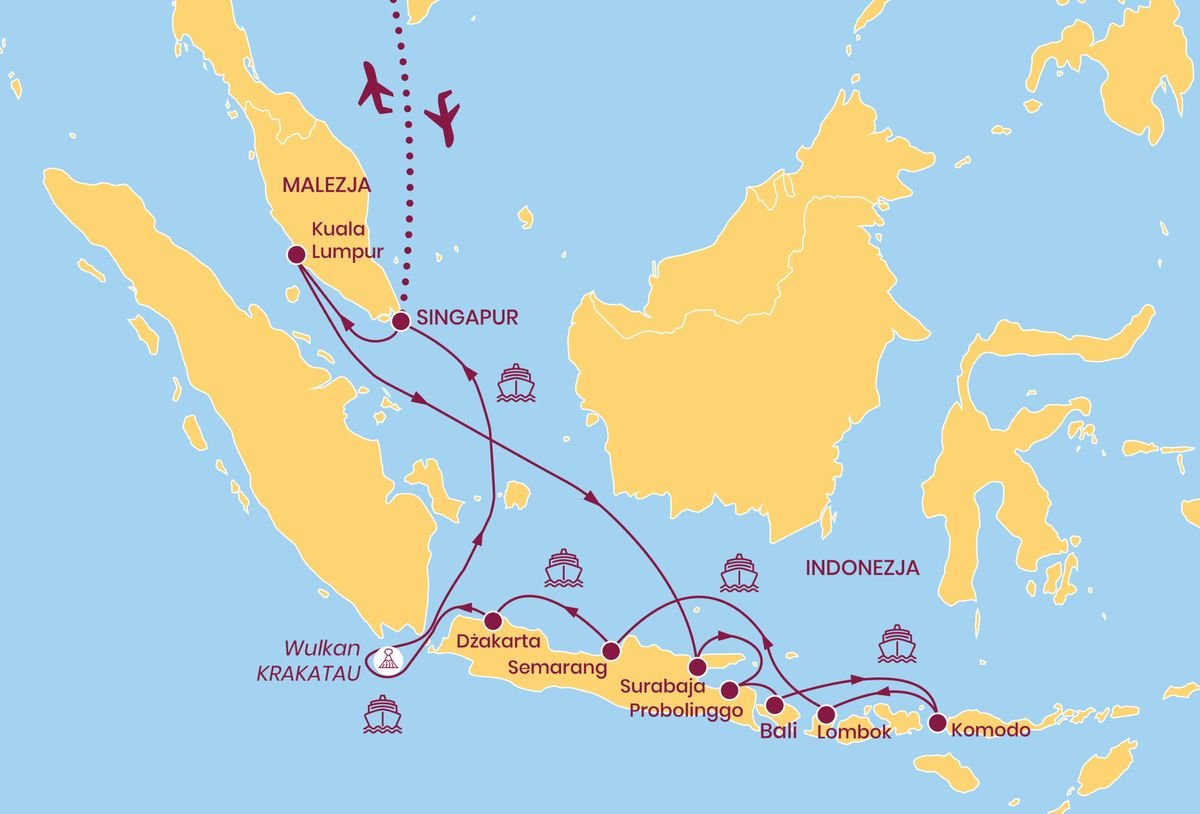 SINGAPUR MALEZJA INDONEZJA
